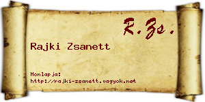 Rajki Zsanett névjegykártya
